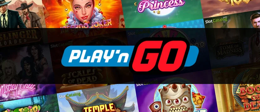 Logotipo da Play'n Go e alguns de seus jogos.