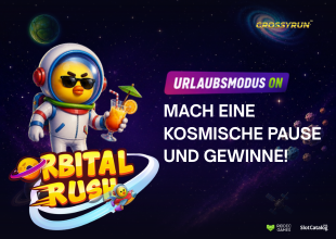 Urlaubsmodus aktiviert: CrossyRun Orbital Rush Promotion von Riddec Games