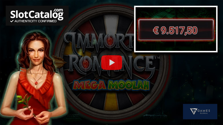 Immortal Romance Mega Moolah slot Big Win abril de 2024