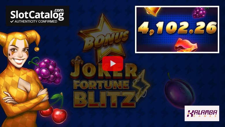 Joker Fortune Blitz slot Big Win março de 2023