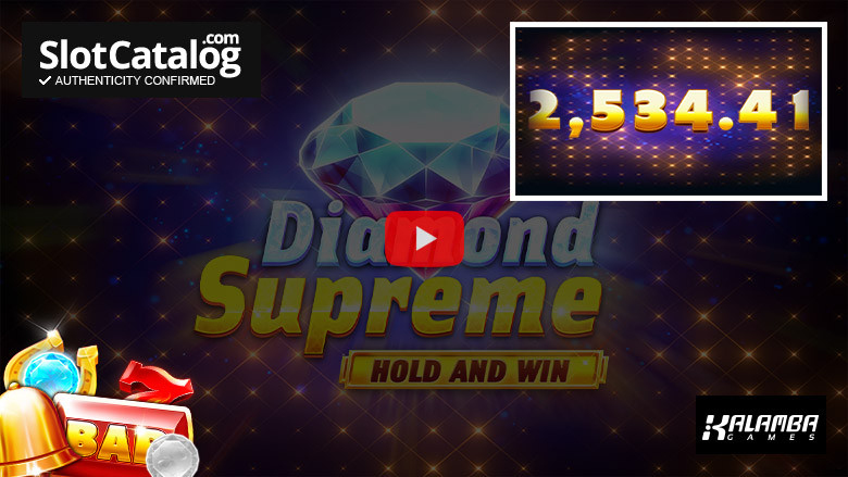 Слот Diamond Supreme Hold and Win Big Win, январь 2023 г.