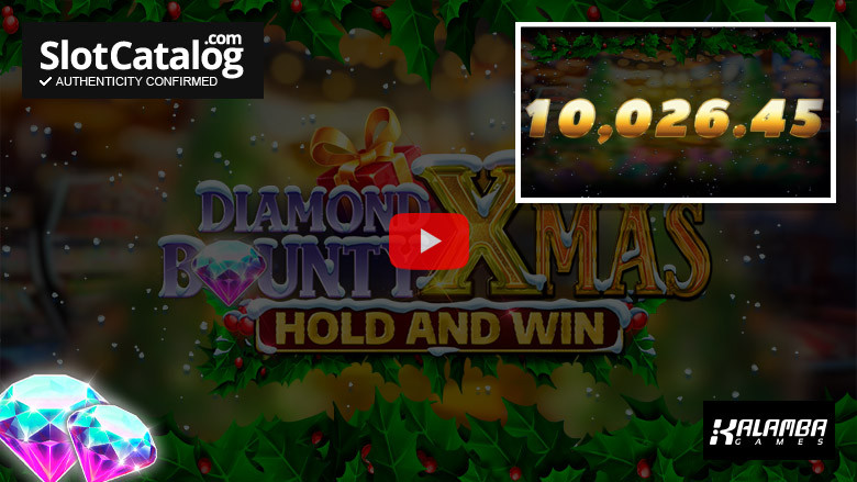 Слот Diamond Bounty Xmas Hold and Win Big Win, декабрь 2023 г.
