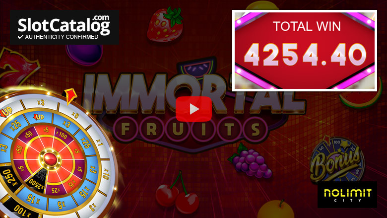 Immortal Fruits slot Big Win June 2021