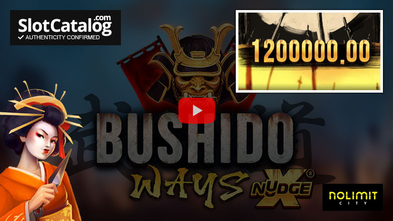 Bushido Ways xNudge slot Big Win maggio 2021