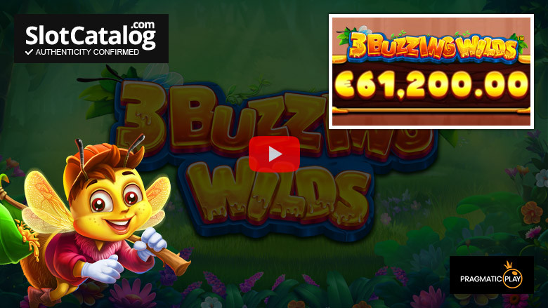 3 slot Buzzing Wilds Big Win iulie 2023