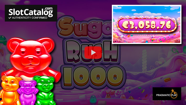 Sugar Rush 1000 slot Big Win mars 2024