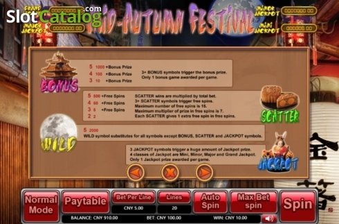 Pantalla5. Mid-Autumn Festival (Aiwin Games) Tragamonedas 