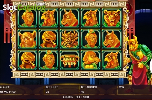 Reels screen. Chinese Zodiac (Triple Profits Games) slot
