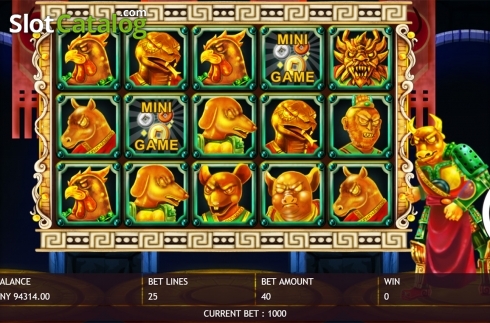 Bonus symbol game screen. Chinese Zodiac (Triple Profits Games) slot