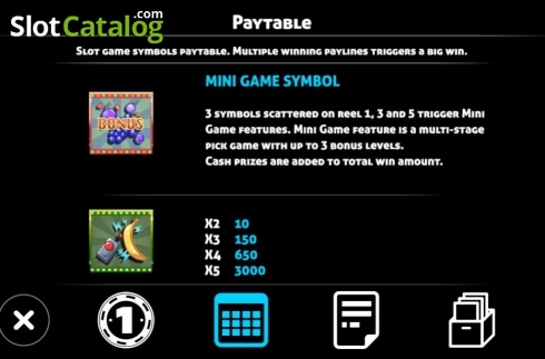 Paytable 3. Tricky Brains slot