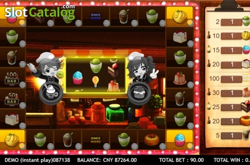 Bildschirm3. Dessert Mario slot