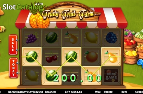 画面5. Fruity Fruit Farm カジノスロット