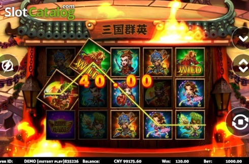Bildschirm3. Three Kingdoms (Triple Profits Games) slot