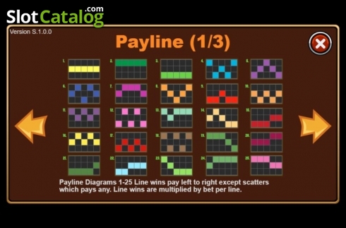Paylines. Gemstone Legend slot