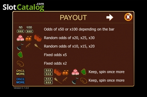 Paytable . Xi You Mario slot