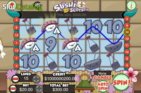Ekran3. Sushi Slots yuvası