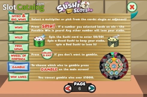 Features 4. Sushi Slots slot