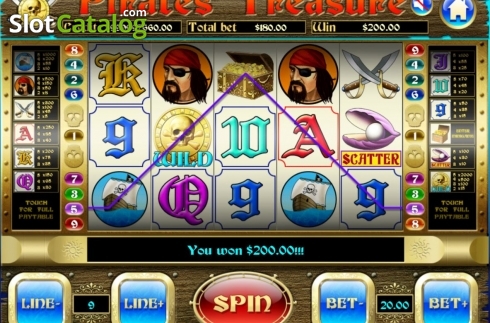 Ekran4. Pirates Treasure (Slot Factory) yuvası