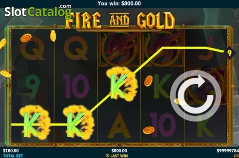 Skärmdump4. Fire and Gold slot