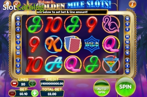 Écran2. Golden Mile Slots Machine à sous