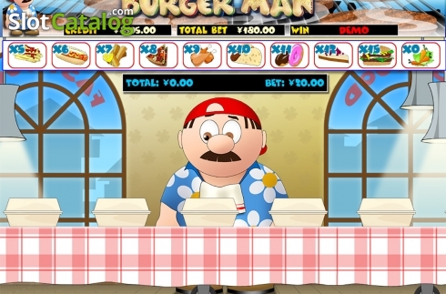 Bonus game screen. Burgerman slot