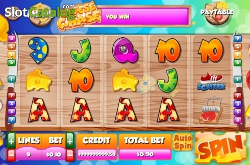 Win Screen. Cheese Chase slot
