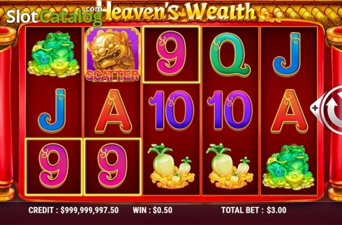 Win screen. Heaven's Wealth slot