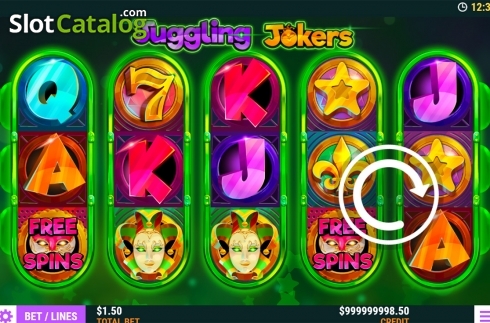 Game screen. Juggling Jokers slot