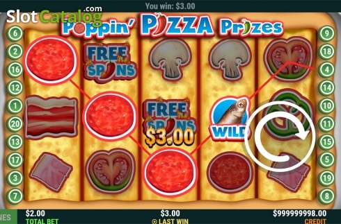 Écran3. Poppin Pizza Prizes Machine à sous