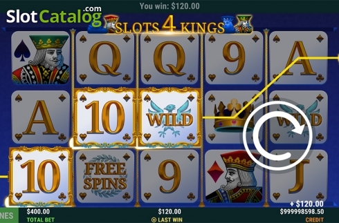 Win screen. Slots 4 Kings slot