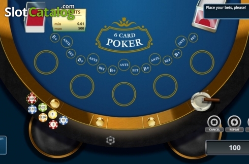 Game Screen 1. 6 Card Poker (Novomatic) slot