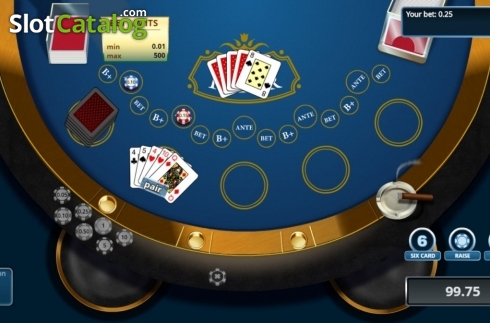 Game Screen 2. 6 Card Poker (Novomatic) slot