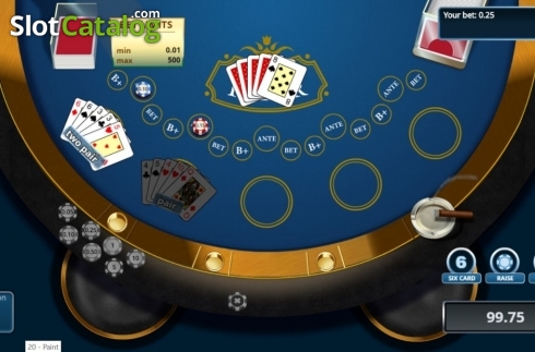 Game Screen 3. 6 Card Poker (Novomatic) slot