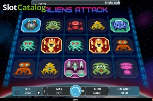 Ekran2. Alien Attack (Bet2Tech) yuvası