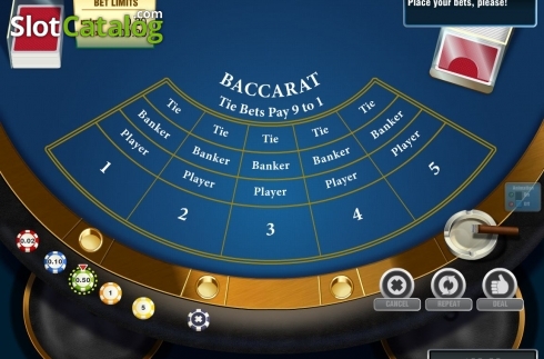 Game Screen. Baccarat (Novomatic) slot
