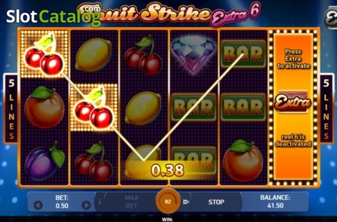 Win Screen. Fruit Strike: Extra 6 slot