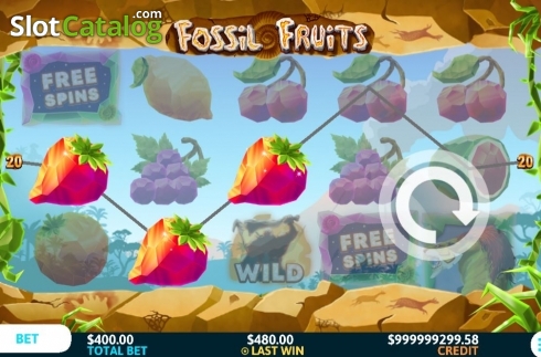 Écran5. Fossil Fruits Machine à sous
