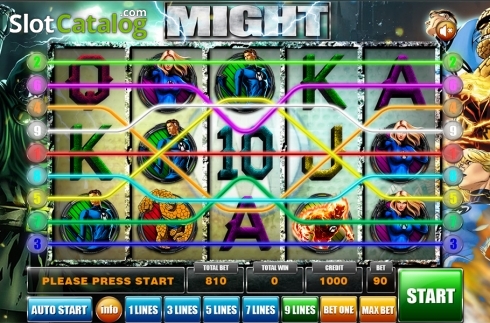 画面2. Might (GameX) カジノスロット