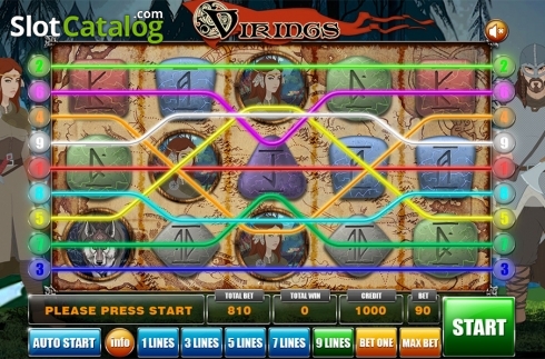Reels screen. Vikings (GameX) slot