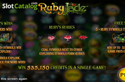 Ecran2. Ruby Jade slot