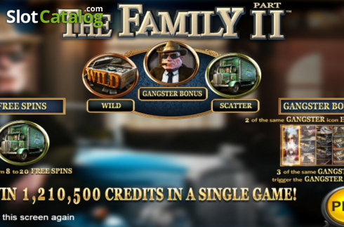 Start Screen. The Family 2 slot