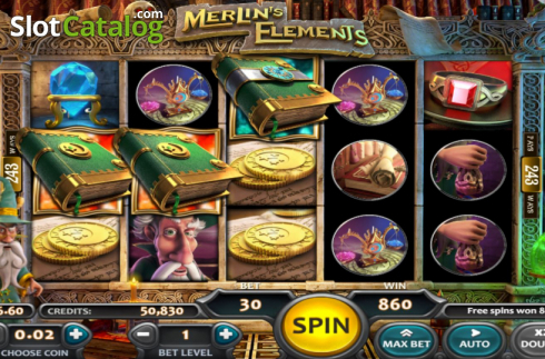 Bildschirm3. Merlin's Elements slot