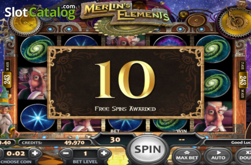 Free Spins 1. Merlin's Elements slot