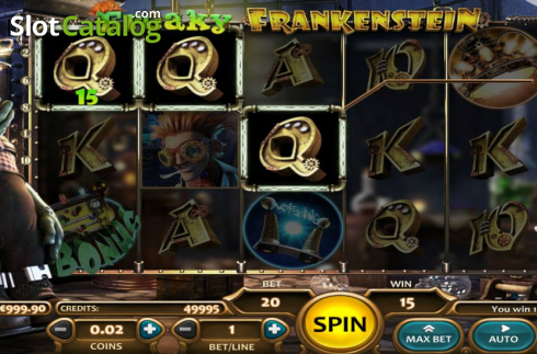 Win Screen. Freaky Frankenstein slot
