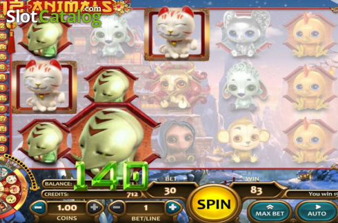 Win Screen. 12 Animals (Nucleus Gaming) slot