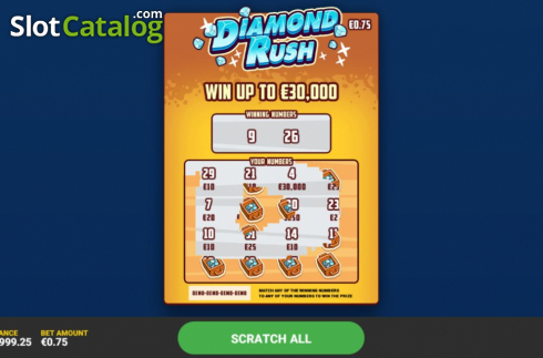 Bildschirm3. Diamond Rush (Hacksaw Gaming) slot