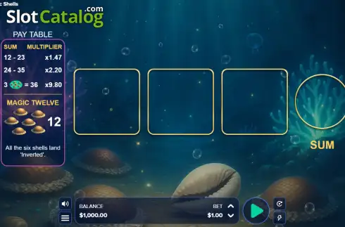 Ekran2. Magic Shells yuvası