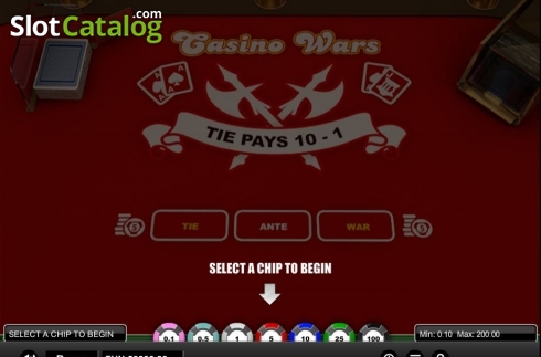 Game Screen. Casino Wars (1X2gaming) slot