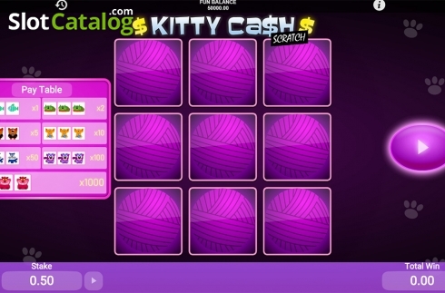 Reels screen. Kitty Cash Scratch slot