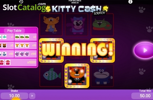画面3. Kitty Cash Scratch カジノスロット